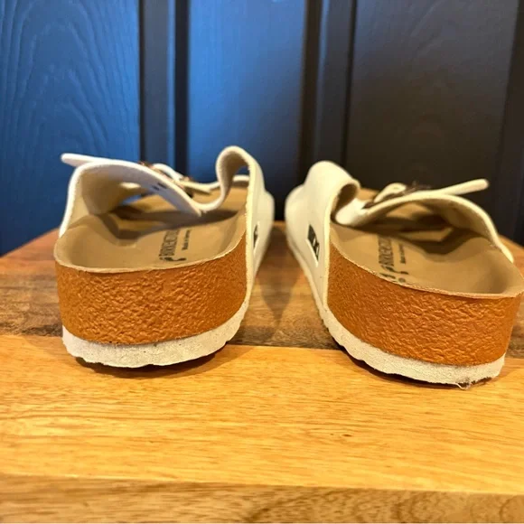 Birkenstock Arizona White Leather Birkoflor 41 - Picture 12 of 16